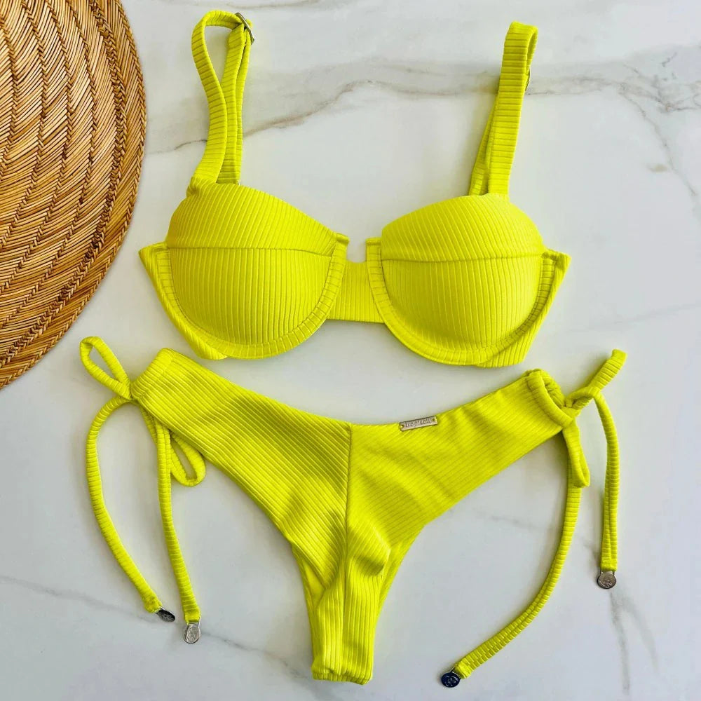 Biquíni Layla - Amarelo Citrus Neon